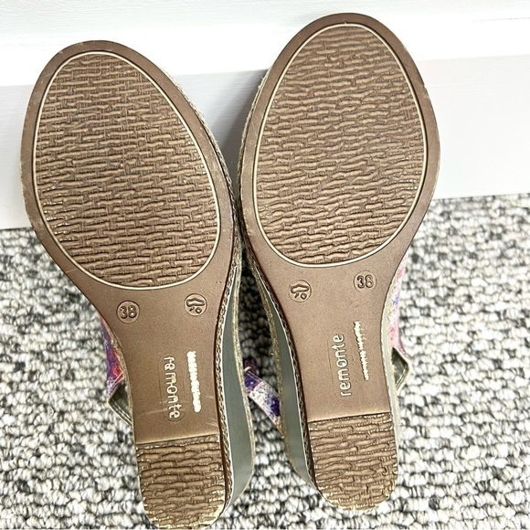 Rieker Remonte pink purple red silver wedge heel leather sandals 38 - Picture 10 of 13